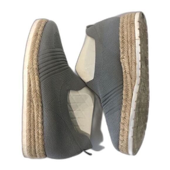 ADRIENNE VITTADINI Espadrille Women's Size 9 Gray Slip On Niko Comfort Platform - Picture 9 of 11